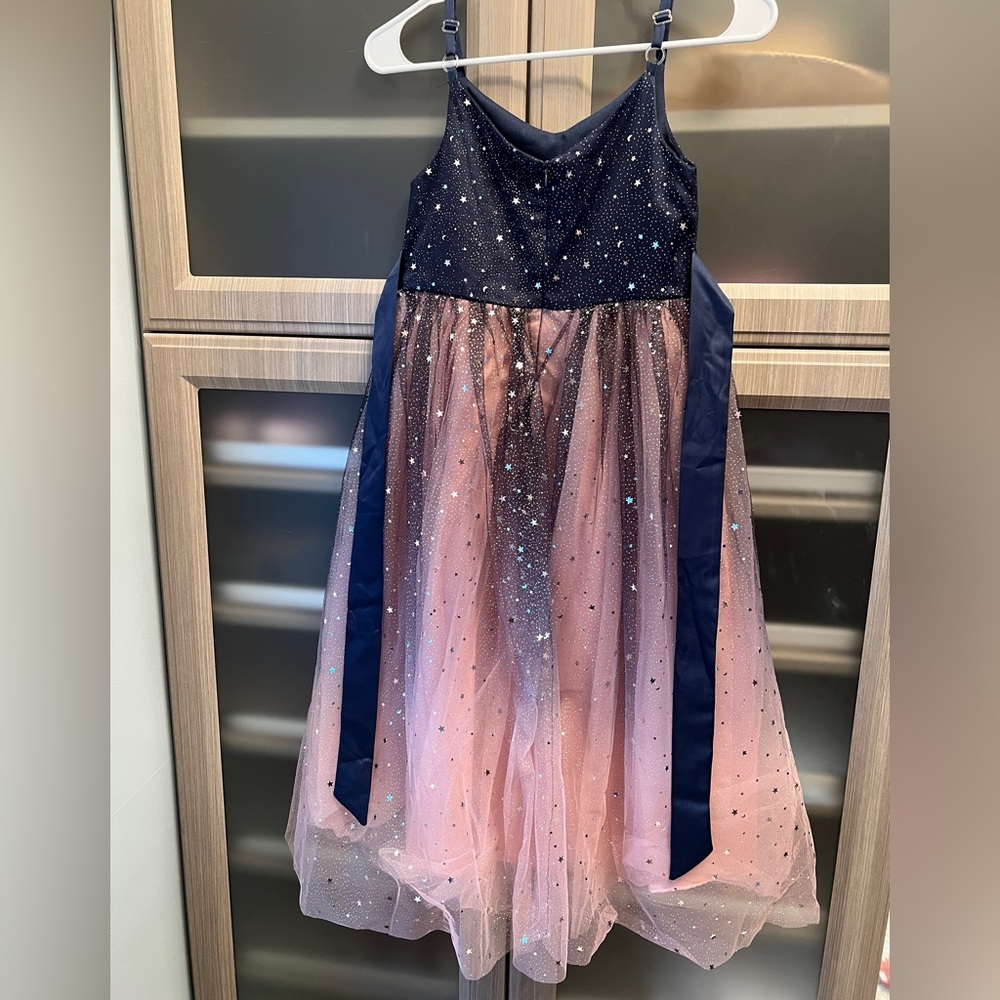 Sparkling Pink and Blue Girl Dress